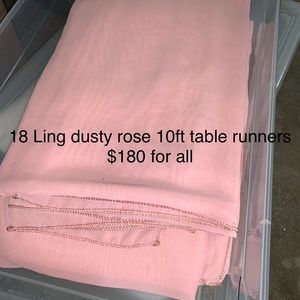 Ling Dusty Rose Table Runners (10 ft)